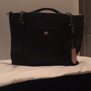 Black coach tote bag